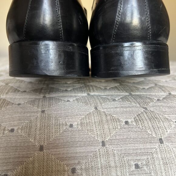 Mezlan Linosa Black Leather Oxford Men’s  12 M Made in Spain Bicycle Toe Dress - Picture 11 of 16